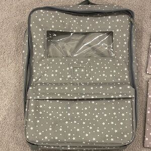Star Patterned Gray Storage Bag
